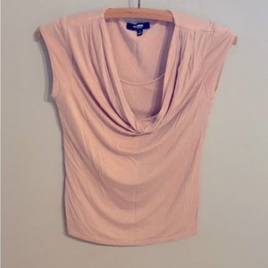 Light pink scoop neck shirt